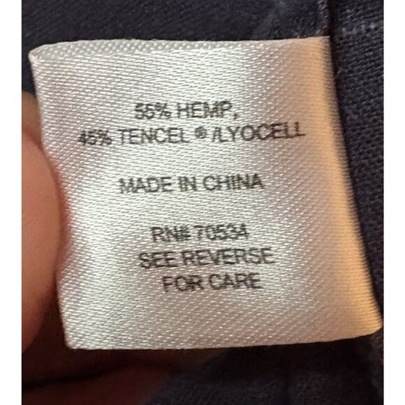 Orvis Mens Navy Blue Hemp/Tencel Short Sleeve Button Up Lightweight Shirt Large - Picture 6 of 6